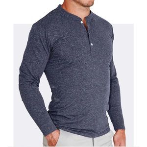 State & Liberty Heathered Navy Athletic Fit Henley